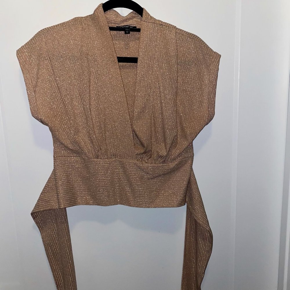 Gold v-cut shirt